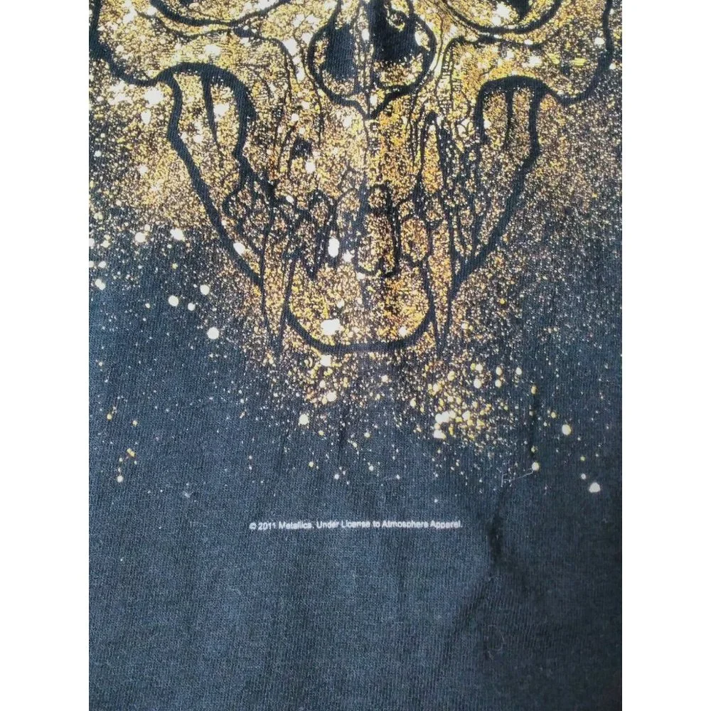 Metallica 2011 Tour big logo T-Shirt black Rock Metal Sz Small Fruit of Loom - Picture 6 of 7